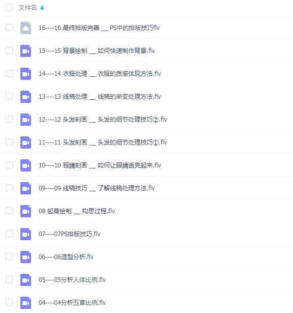 手绘Q版插画漫画教程sai+ps视频教程